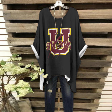 Black Women's Bat Sleeve Shirt