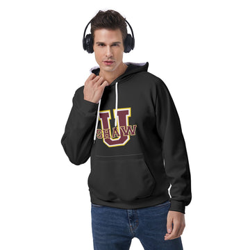 Black Men's Raglan Pullover Hoodie