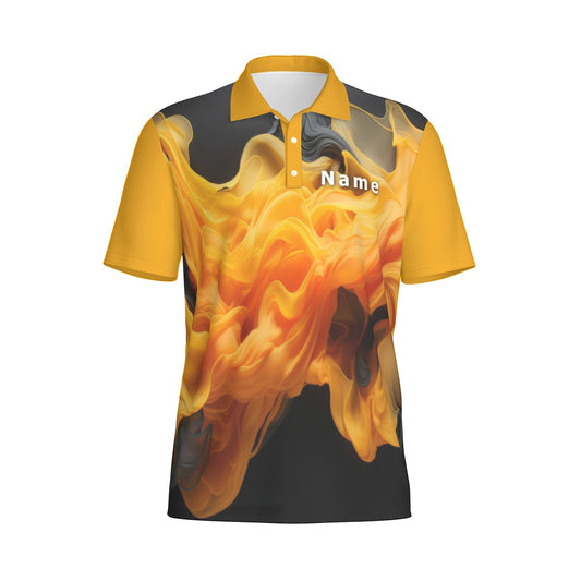 Black and Yellow  Men's Polo Collar Jersey