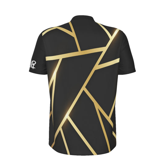 Black and Gold Triangle Billiard Cloth With Black Zipper