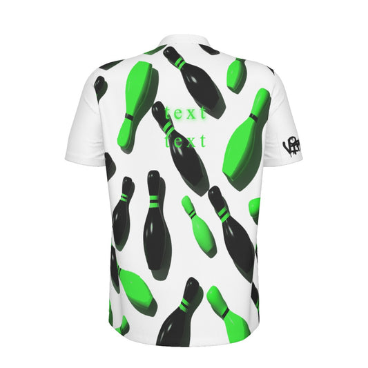 Green and Black Men's Billiard Cloth With Black Zipper