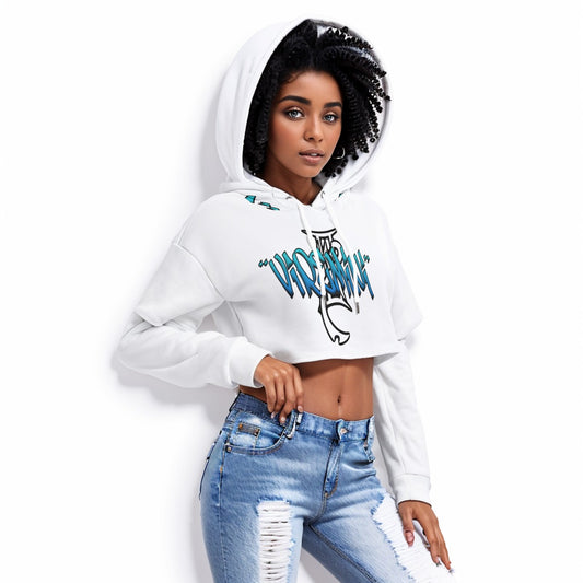 Women's Heavy Fleece Hoodie With Hollow Out Sleeve