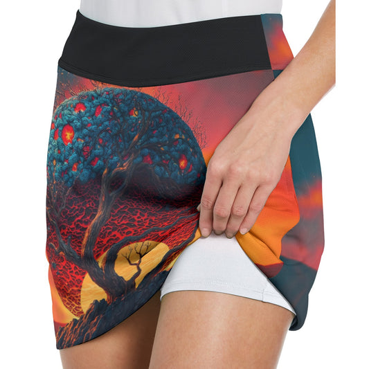 All-Over Print Women's Middle-Waisted Skorts