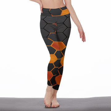 All-Over Print Women's High Waist Leggings | Side Stitch Closure