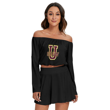 Shaw Off-shoulder Top And Skirt Set
