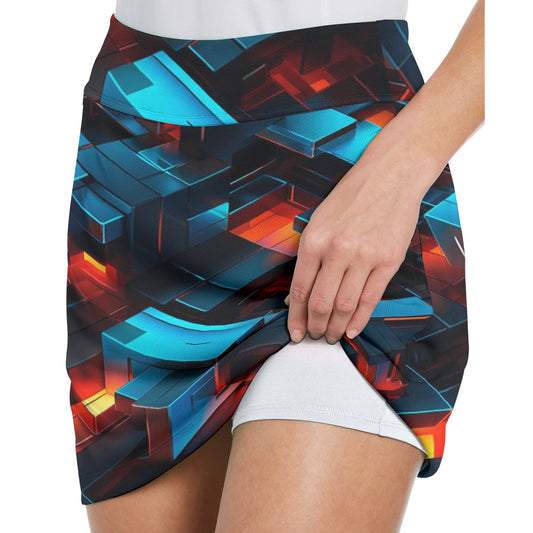 All-Over Print Women's Middle-Waisted Skorts