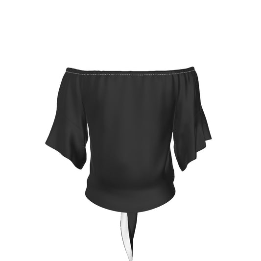 Shaw One-shoulder Tie Short Sleeves T-shirt