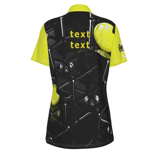 Women's Black and Yellow UV Protection POLO Shirt